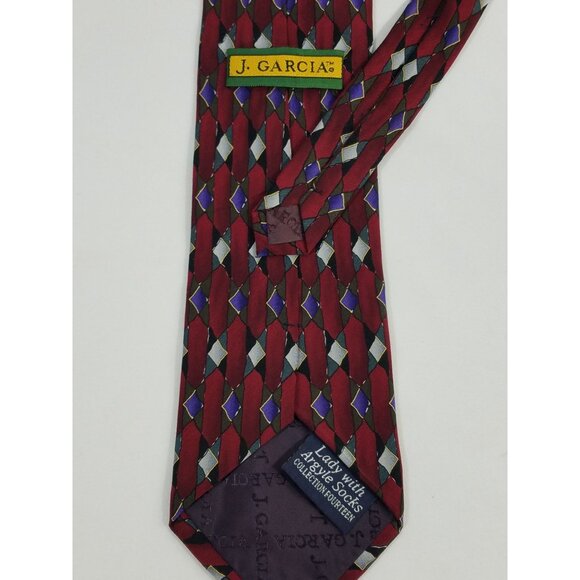 J. Garcia Silk Mens Necktie Lady With Argyle Socks Collection Fourteen Tie 1996 - Picture 8 of 10